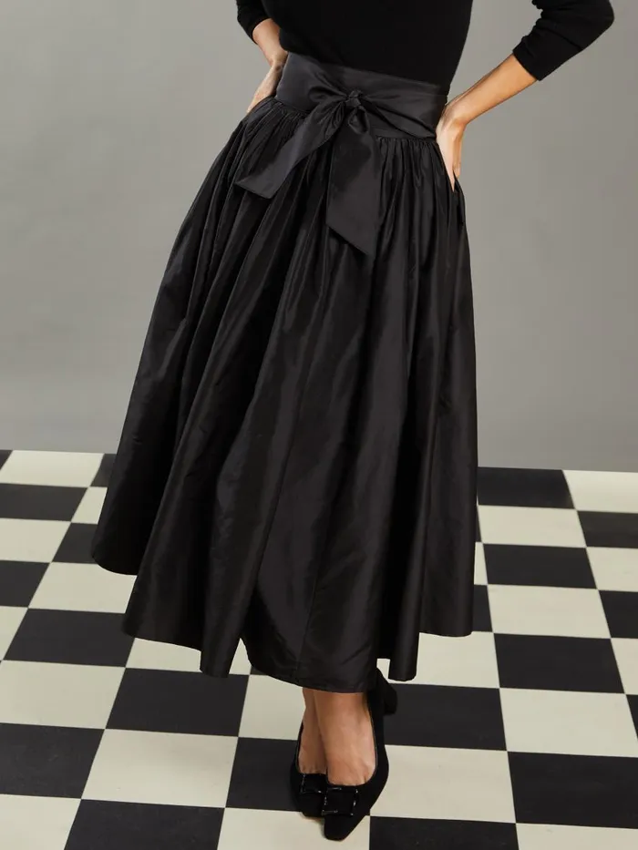 Skirts and Skorts Women JMcLaughlin Alex Silk Skirt RSVP X Steven Stolman Black