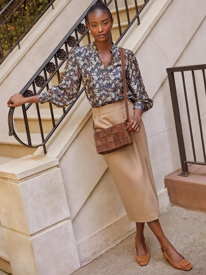 Skirts and Skorts Women JMcLaughlin Carolina Skirt Khaki Skirts and Skorts Women JMcLaughlin Carolina Skirt Khaki