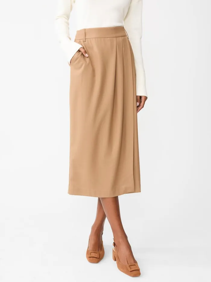 Skirts and Skorts Women JMcLaughlin Carolina Skirt Khaki Skirts and Skorts Women JMcLaughlin Carolina Skirt Khaki
