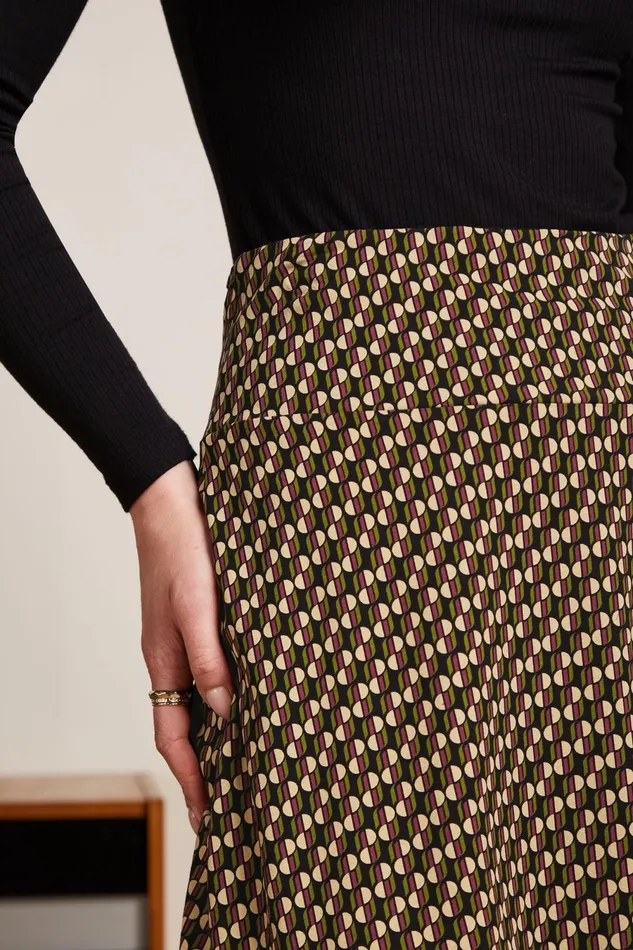 Skirts Women King Louie Border Skirt Lockett Black 8211 Lockett