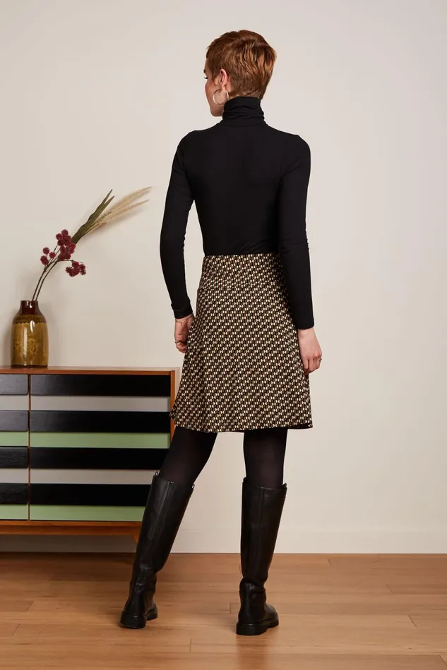 Skirts Women King Louie Border Skirt Lockett Black 8211 Lockett