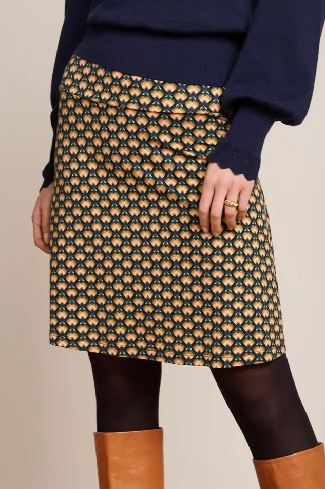 Skirts Women King Louie Border Skirt Valet Streeple Blue 8211 Valet
