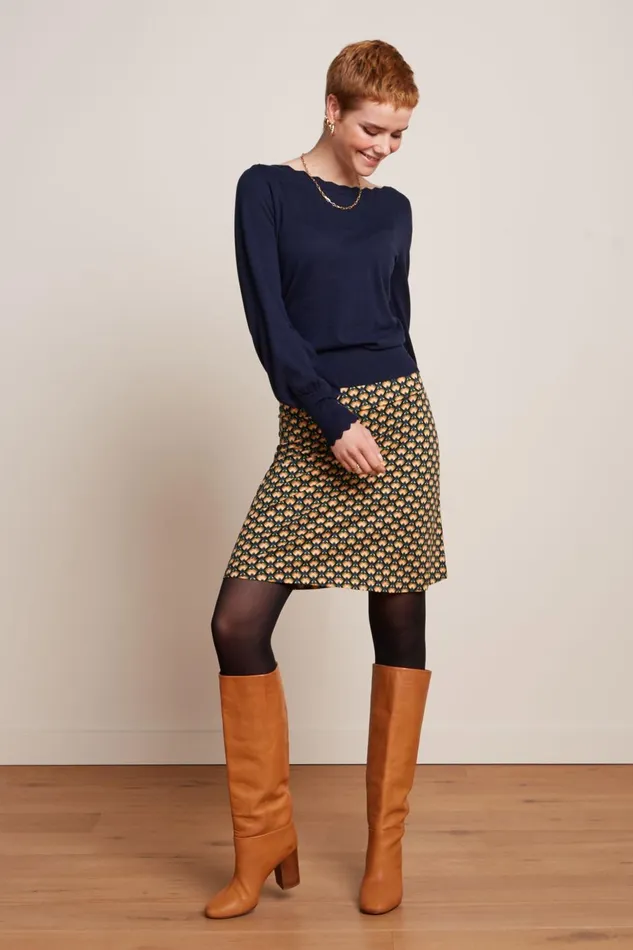 Skirts Women King Louie Border Skirt Valet Streeple Blue 8211 Valet