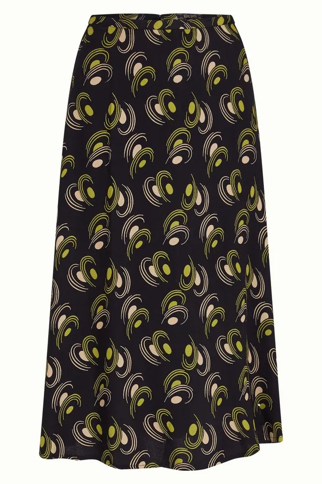 Skirts Women King Louie Juno Midi Skirt Beat Woodbine Green 8211 Beat