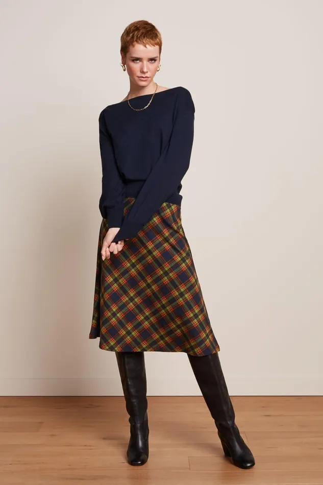 Skirts Women King Louie Juno Skirt Bennet Evening Blue 8211 Bennet