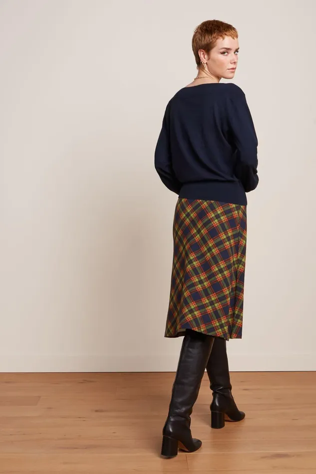 Skirts Women King Louie Juno Skirt Bennet Evening Blue 8211 Bennet