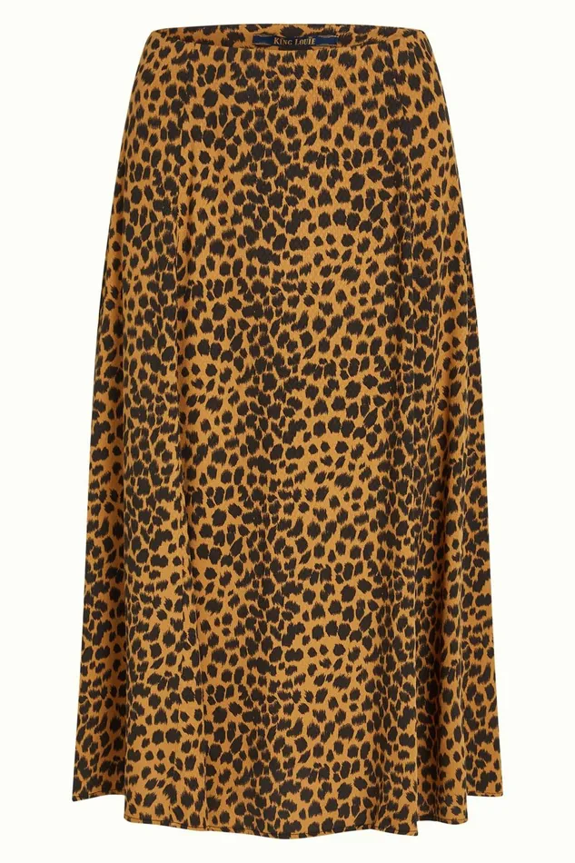 Skirts Women King Louie Laia Skirt Tigre Golden Brown 8211 Tigre