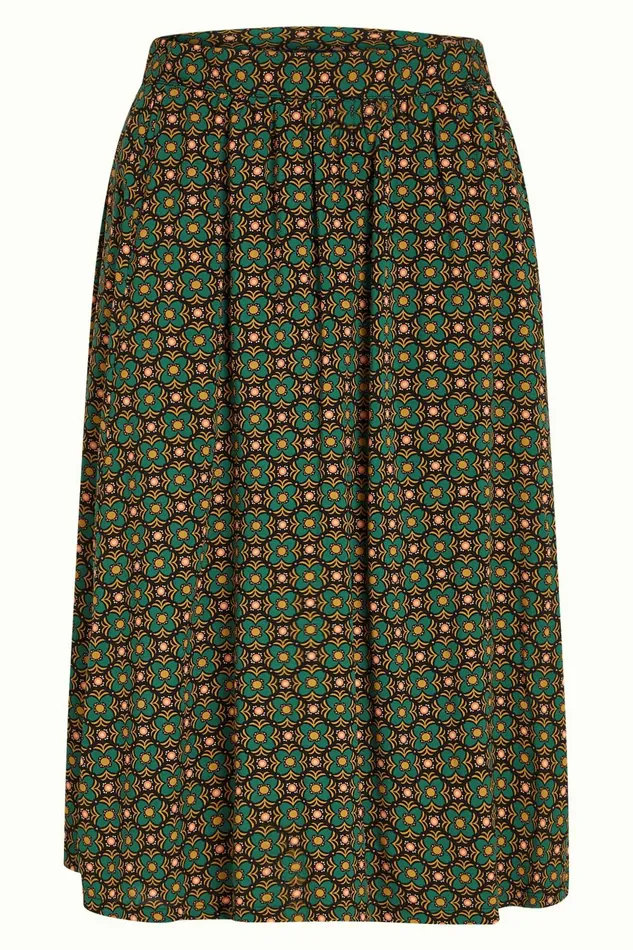 Skirts Women King Louie Layla Skirt Valley Peacock Green 8211 Valley
