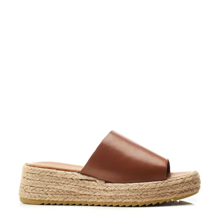 Slider Sandals Women Moda In Pelle Shoon Sh Astrid Tan Leather