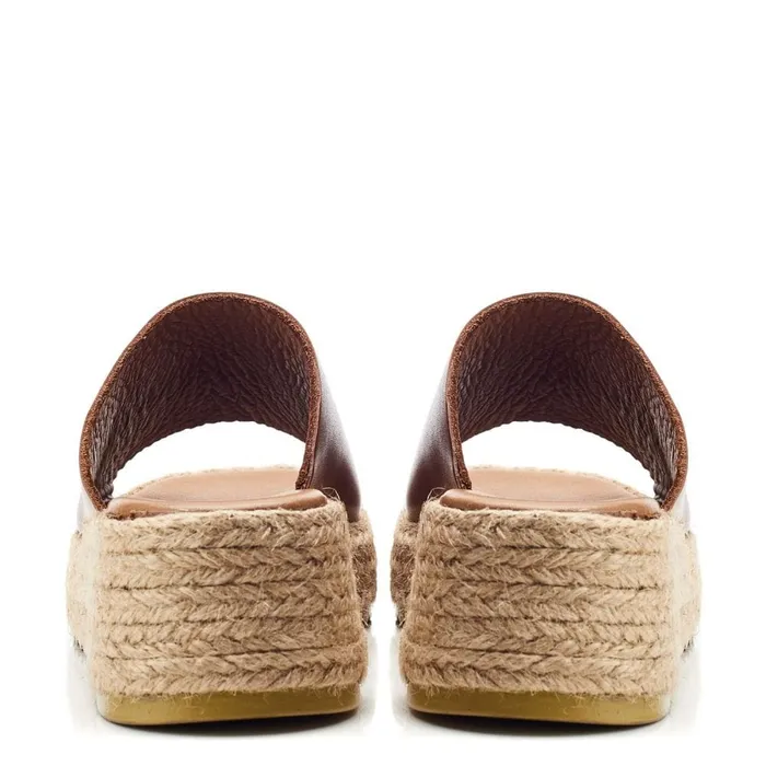 Slider Sandals Women Moda In Pelle Shoon Sh Astrid Tan Leather