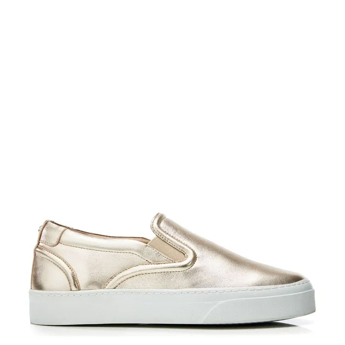 SlipOn Trainers Women Moda In Pelle Adreenia Gold Leather