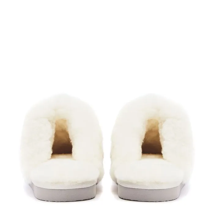 Slippers Women Moda In Pelle Nightfall White Metallic Suede