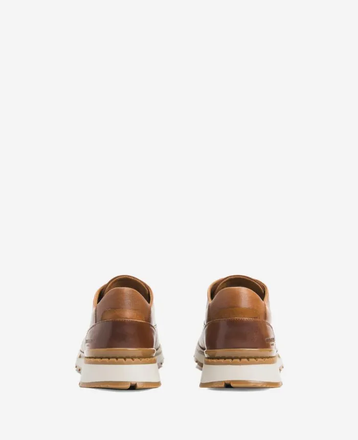 Sneakers Men Kenneth Cole Kev Leather LaceUp With TECHNICOLE Cognac