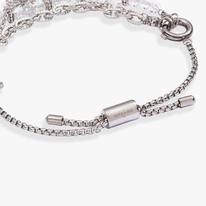 Snowflake Stranded Bracelet Set Stainless Steel Silver Women Alex And Ani Balance Harmony