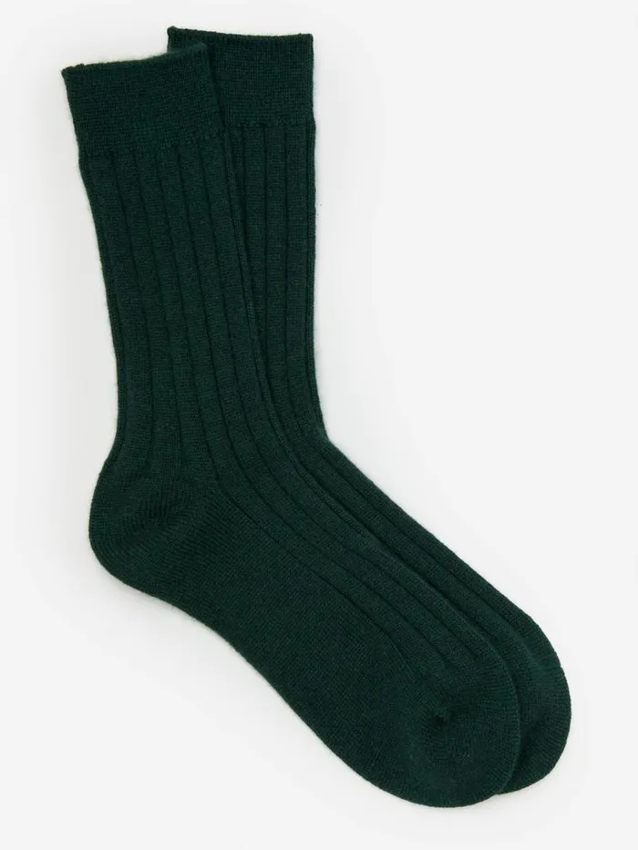 Socks Men JMcLaughlin Cashmere Socks Dark Green