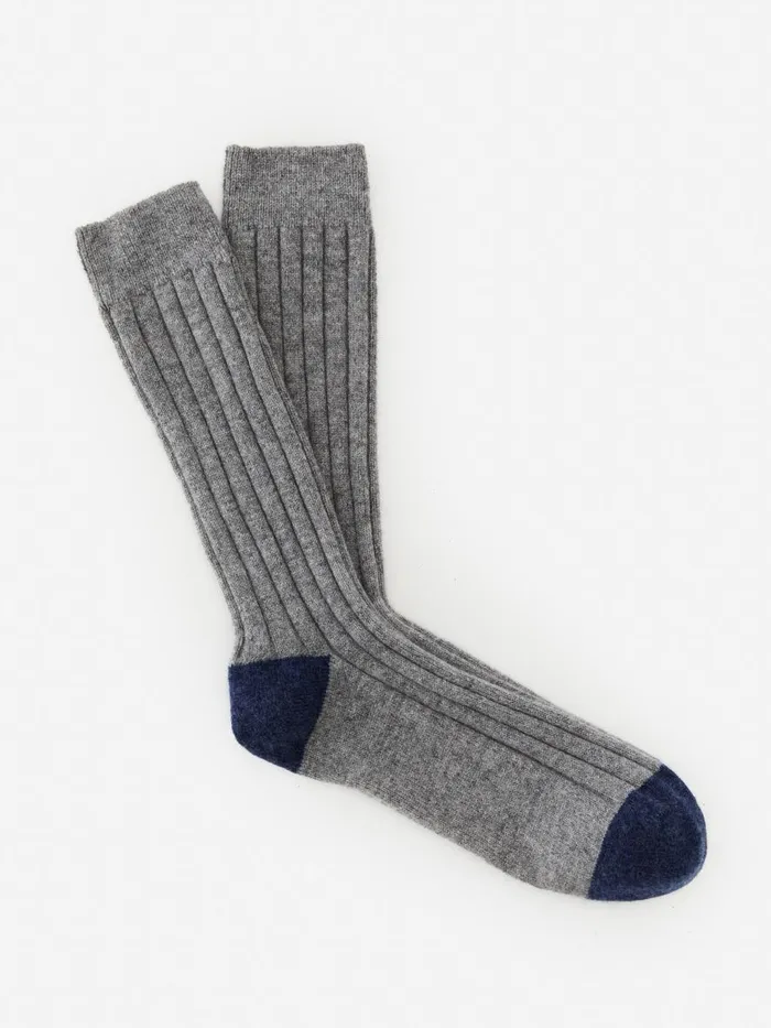 Socks Men JMcLaughlin Cashmere Socks Heather Graydenim