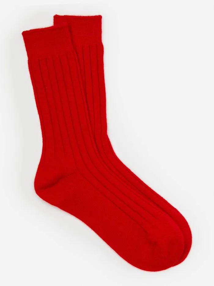 Socks Men JMcLaughlin Cashmere Socks Red