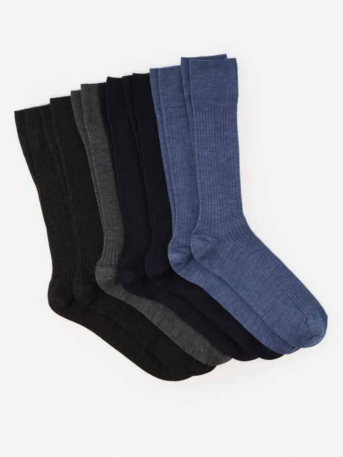 Socks Men JMcLaughlin Men039s Wool Sock Box Multi