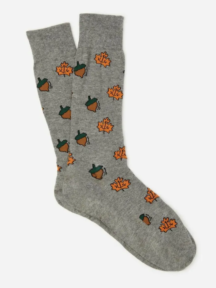 Socks Men JMcLaughlin Socks In Acorn Medium Heather Grey