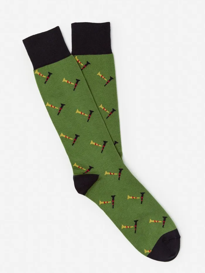 Socks Men JMcLaughlin Socks In Golf Tee Dark Greennavy