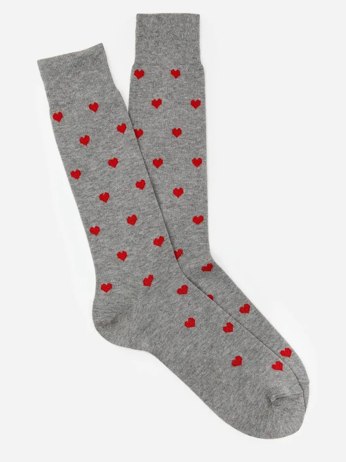 Socks Men JMcLaughlin Socks In Heart Grayred