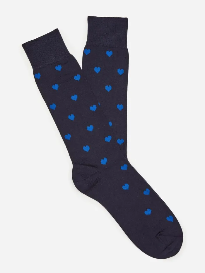 Socks Men JMcLaughlin Socks In Heart Navyblue
