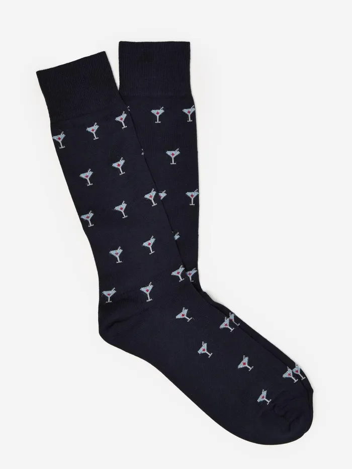 Socks Men JMcLaughlin Socks In Martini Navylight Silver