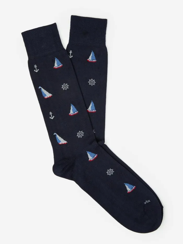 Socks Men JMcLaughlin Socks In Sailboat Blue