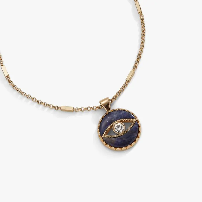Sodalite Evil Eye Necklace Gold Women Alex And Ani Halloween