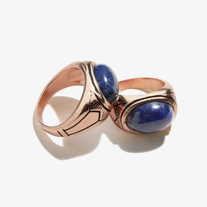 Sodalite Gemstone Signet Ring 55 Women Alex And Ani Fine Jewelry