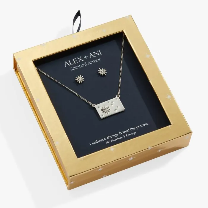 Starburst Charm Necklace And Stud Earring Gift Set Silver Women Alex And Ani Jewelry Sets Starburst Charm Necklace And Stud Earring Gift Set Silver Women Alex And Ani Jewelry Sets