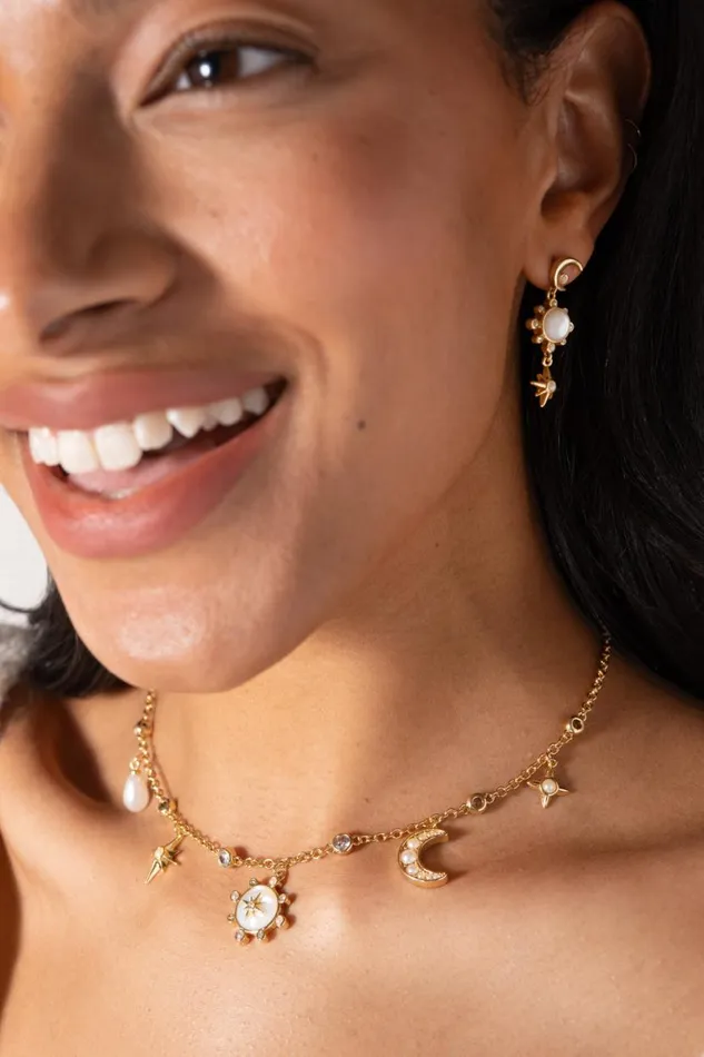 Stargazer Drop Earrings Gold Women Alex And Ani Earrings
