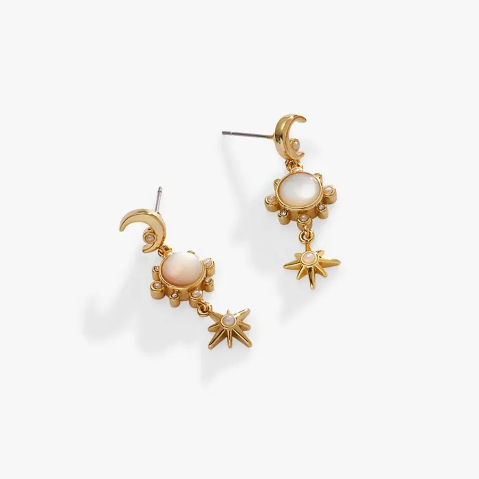 Stargazer Drop Earrings Gold Women Alex And Ani Earrings