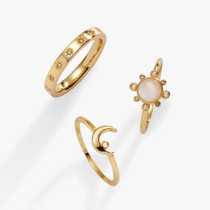 Stargazer Ring Set Of 3 Gold Women Alex And Ani Rings
