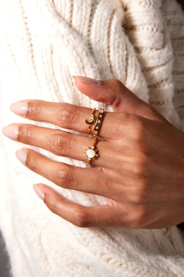 Stargazer Ring Set Of 3 Gold Women Alex And Ani Rings Stargazer Ring Set Of 3 Gold Women Alex And Ani Rings