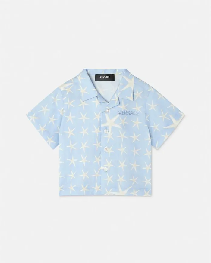 Stella Marina Baby Shirt Light Blue Children Versace Clothing