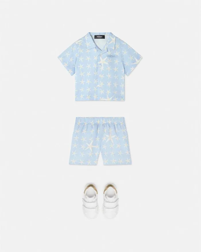 Stella Marina Baby Shorts Light Blue Children Versace Clothing