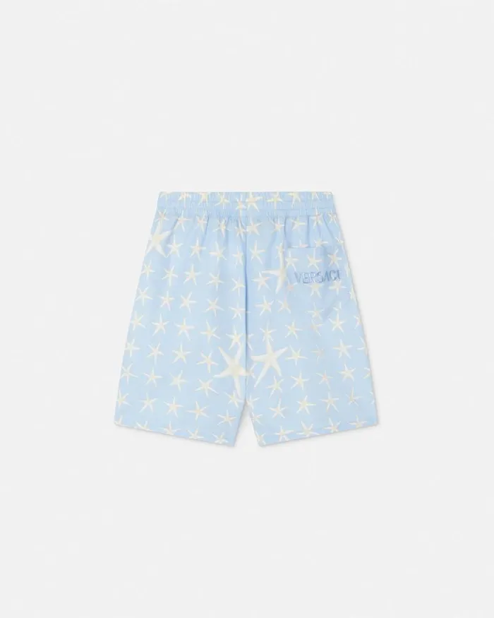 Stella Marina Kids Bermuda Shorts Light Blue Children Versace Clothing