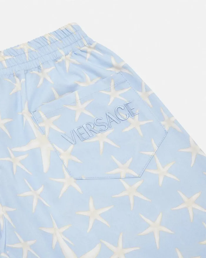 Stella Marina Kids Bermuda Shorts Light Blue Children Versace Clothing