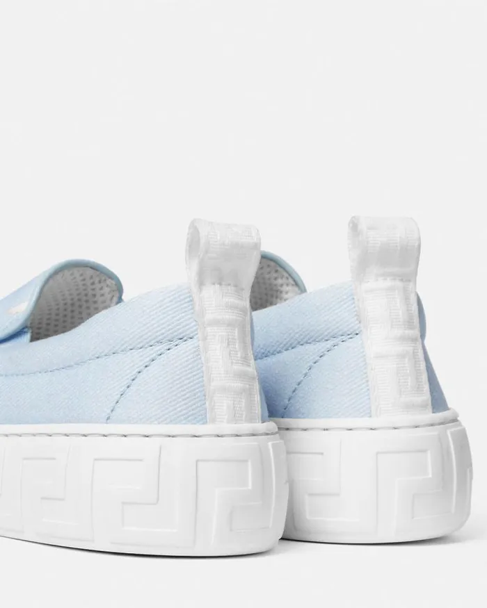 Stella Marina Kids SlipOn Sneakers Light Blue Children Versace Shoes