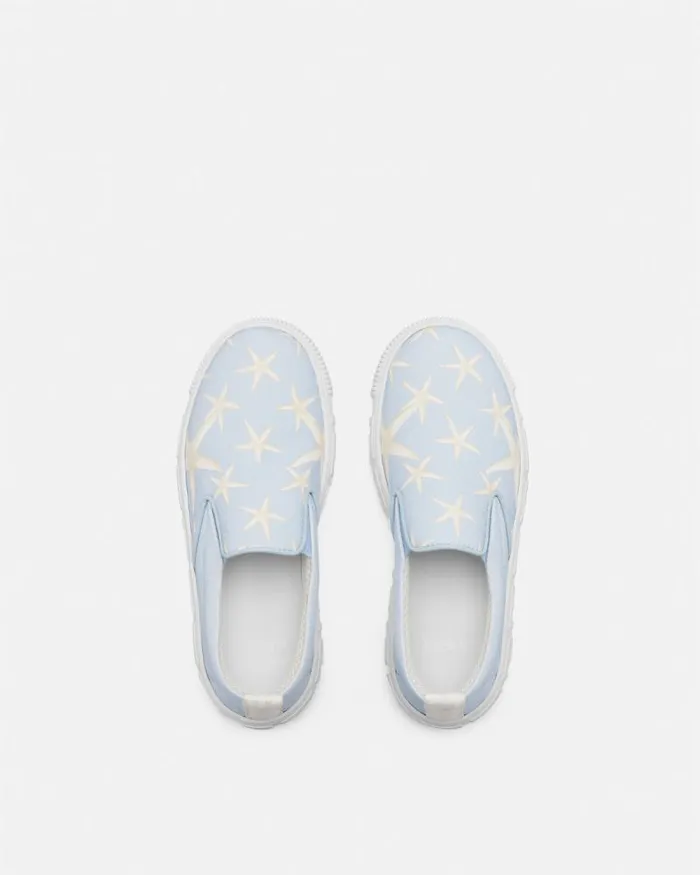 Stella Marina Kids SlipOn Sneakers Light Blue Children Versace Shoes