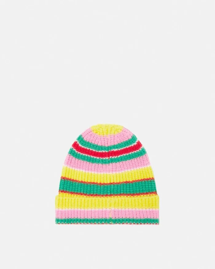 Striped CableKnit Kids Beanie Print Children Versace Accessories