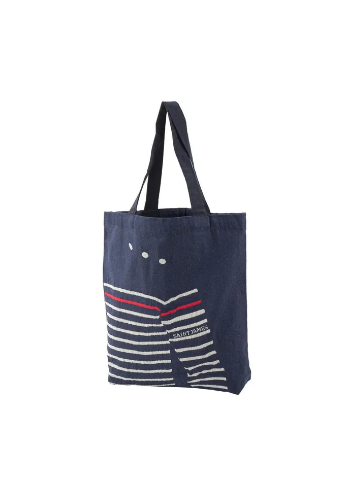 Striped Tote Bag Tote Bag In Recycled Cotton Navyecru Men Saint James