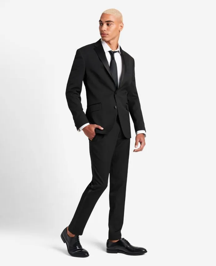 Suits and Suit Separates Men Kenneth Cole Ready Flex SlimFit Tuxedo Suit Black Suits and Suit Separates Men Kenneth Cole Ready Flex SlimFit Tuxedo Suit Black