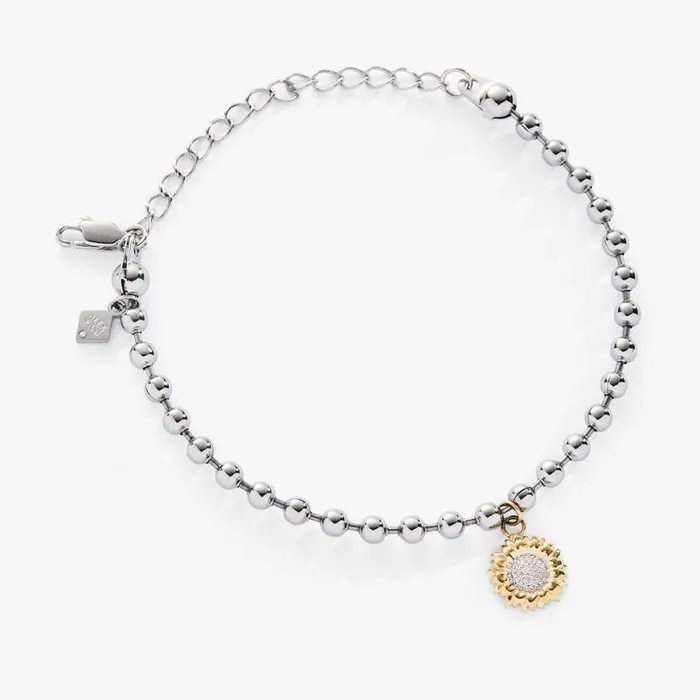 Sunflower Ball Chain Bracelet Two Tone Women Alex And Ani Bracelets