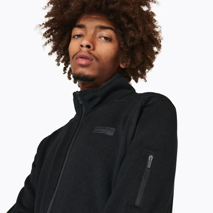 Sweater Weather Full Zip Black Men Merrell Tops
