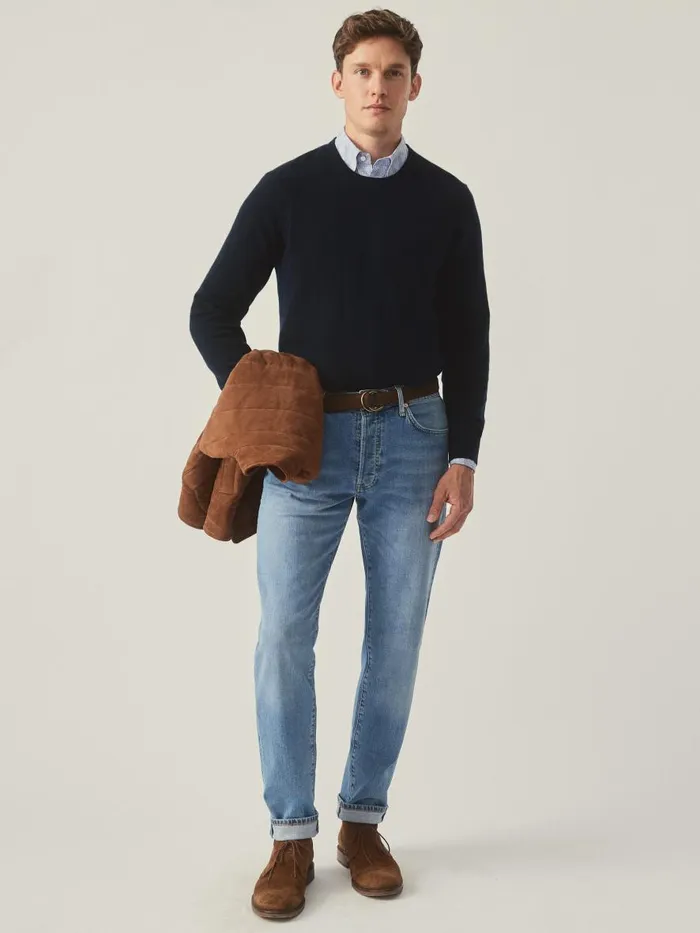 Sweaters Men JMcLaughlin Caldwell Cashmere Sweater Dark Navy Sweaters Men JMcLaughlin Caldwell Cashmere Sweater Dark Navy