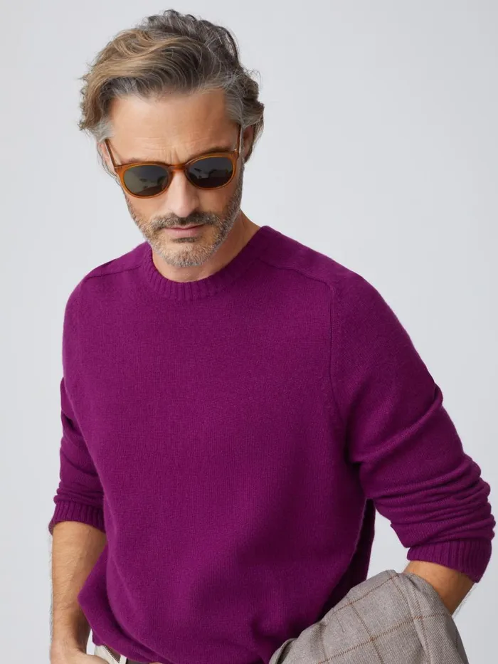 Sweaters Men JMcLaughlin Gordon Cashmere Sweater Plum