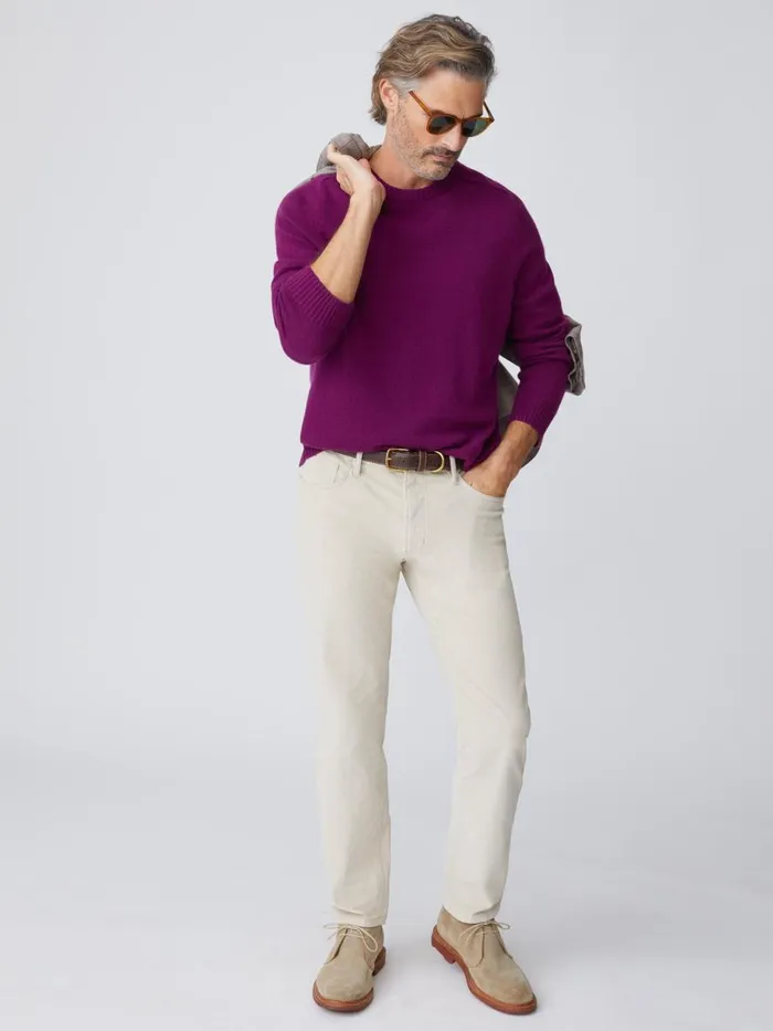 Sweaters Men JMcLaughlin Gordon Cashmere Sweater Plum