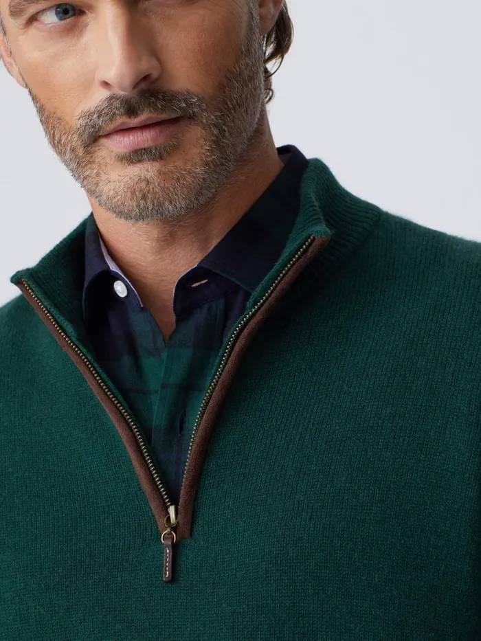 Sweaters Men JMcLaughlin Tate Cashmere Sweater Bottle Green